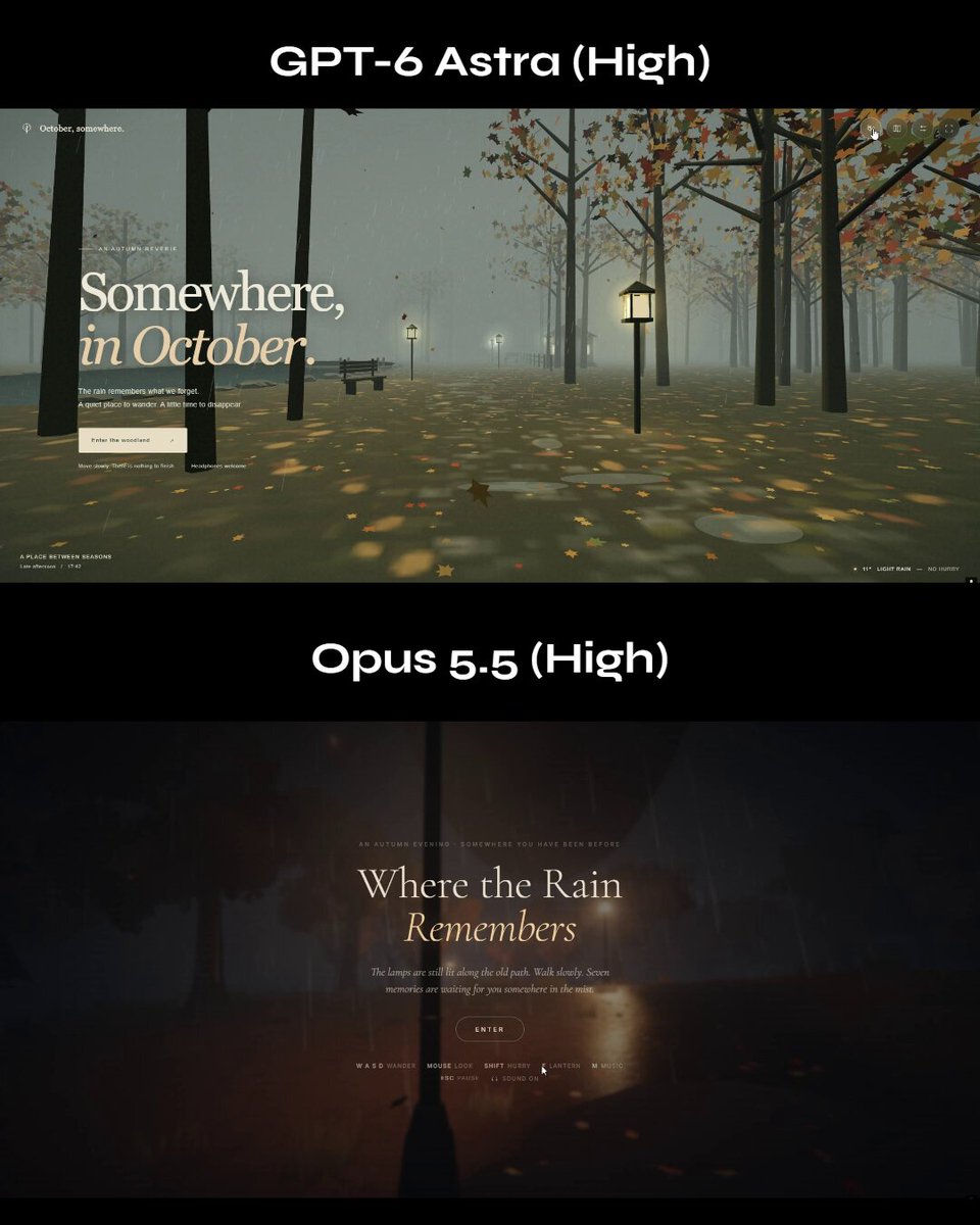 Esperienza esplorabile autunnale e nebbiosa in Three.js
