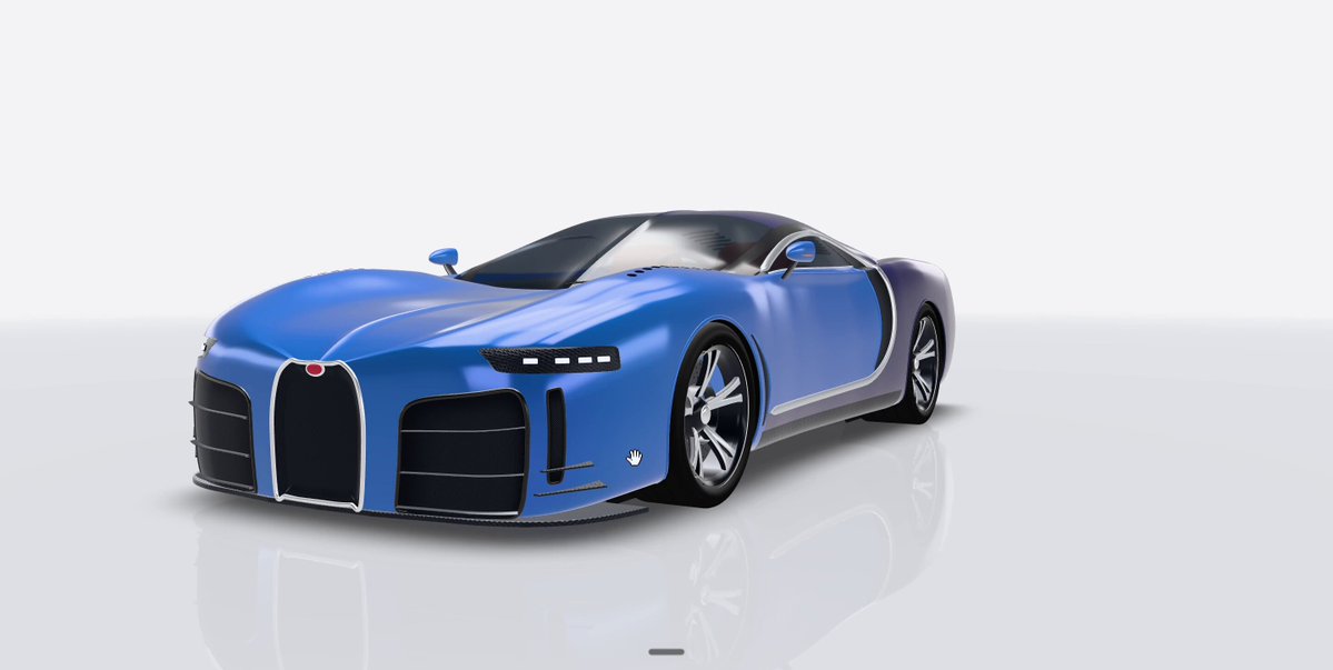 Создание Bugatti Chiron Super Sport в Three.js